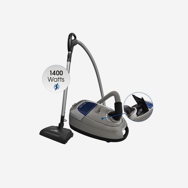 airstream300-1 Airstream AS300, 1400 watts. Full-size Canister Vacuum with Deluxe Power Nozzle, HEPA Filtration and HEPA Bag