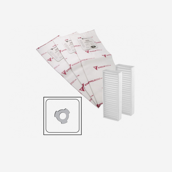 bag5 Heavy Duty Electrostatic Filter Bag - 3 Notches - Set of 3 with 2 Carbon Dust Filter - 5 gal (22 l)